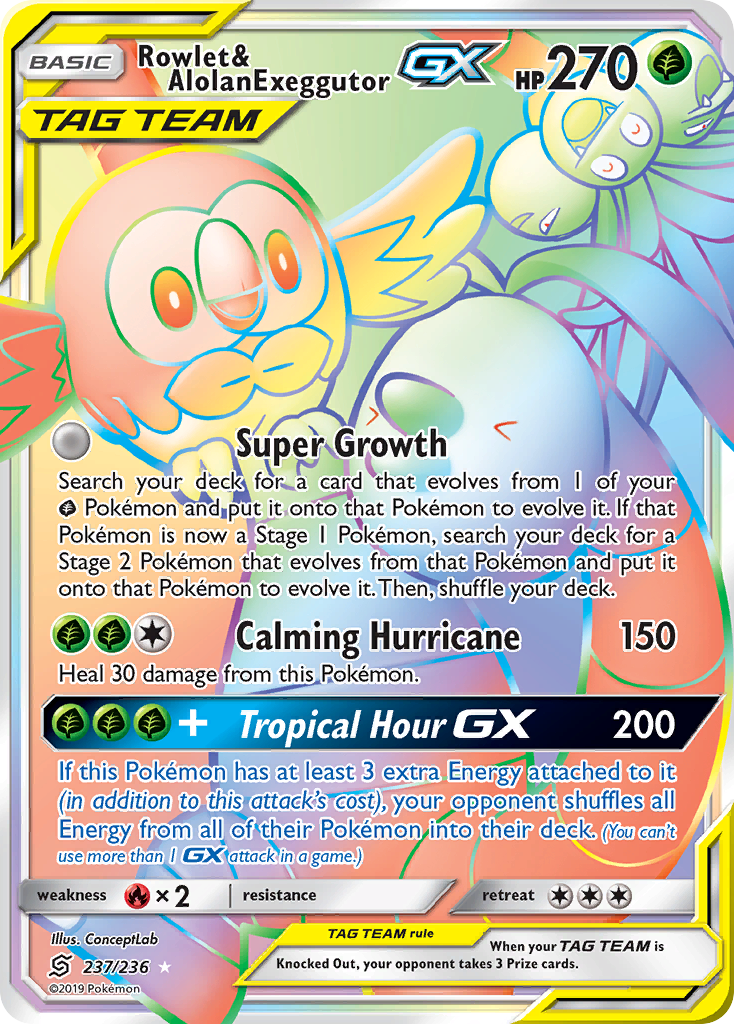 Rowlet & Alolan Exeggutor-GX